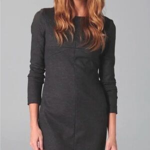 Diane Von Furstenburg Clean Lee L/S Gray Dress sz 2  Retail $398.